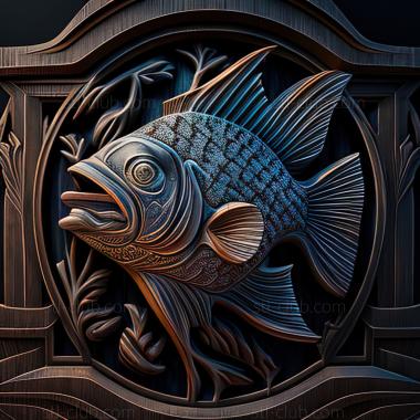 3D model st Masked yulidochrome fish (STL)